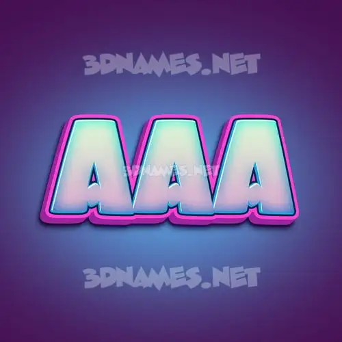 aaa in Phat Purple style - 3D name wallpaper