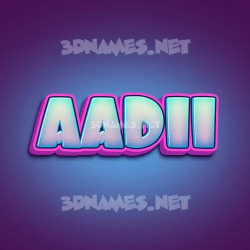 aadii in Phat Purple style - 3D name wallpaper