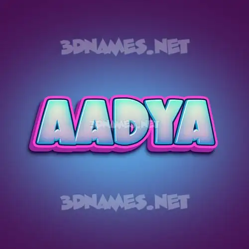 aadya in Phat Purple style - 3D name wallpaper
