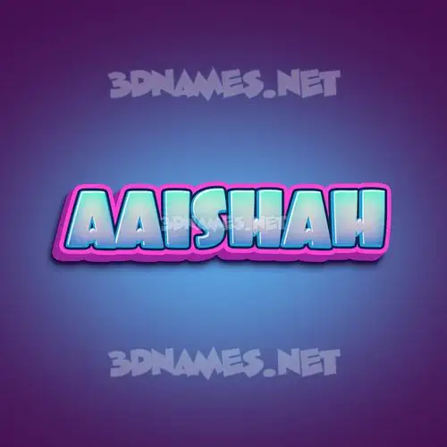 aaishah in Phat Purple style - 3D name wallpaper