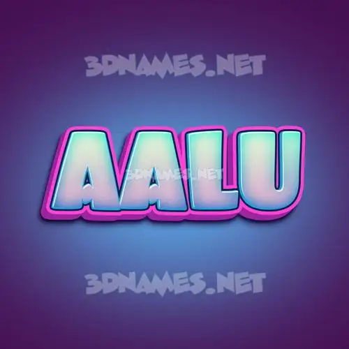 aalu in Phat Purple style - 3D name wallpaper