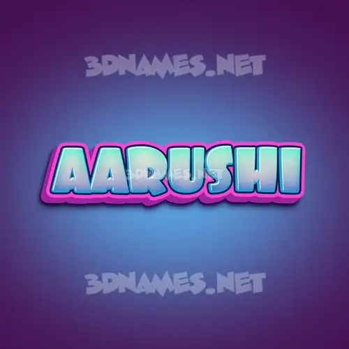 aarushi in Phat Purple style - 3D name wallpaper
