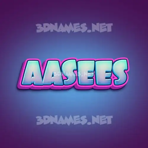 aasees in Phat Purple style - 3D name wallpaper