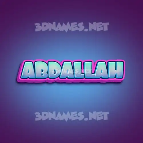 abdallah in Phat Purple style - 3D name wallpaper