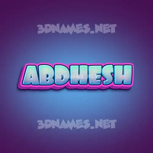 abdhesh in Phat Purple style - 3D name wallpaper