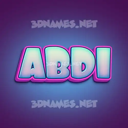 abdi in Phat Purple style - 3D name wallpaper