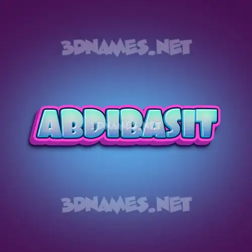 abdibasit in Phat Purple style - 3D name wallpaper