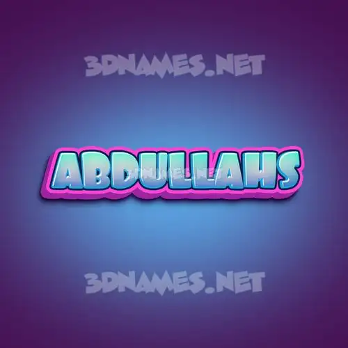 abdullahs in Phat Purple style - 3D name wallpaper