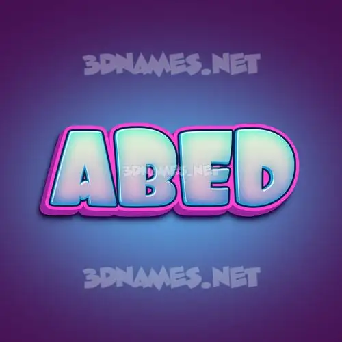 abed in Phat Purple style - 3D name wallpaper