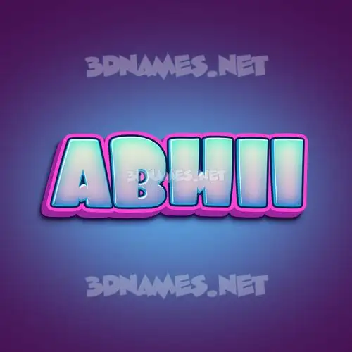 abhii in Phat Purple style - 3D name wallpaper