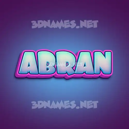 abran in Phat Purple style - 3D name wallpaper