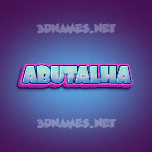 abutalha in Phat Purple style - 3D name wallpaper