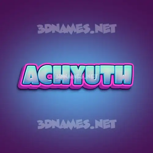 achyuth in Phat Purple style - 3D name wallpaper