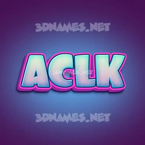 aclk in Phat Purple style - 3D name wallpaper