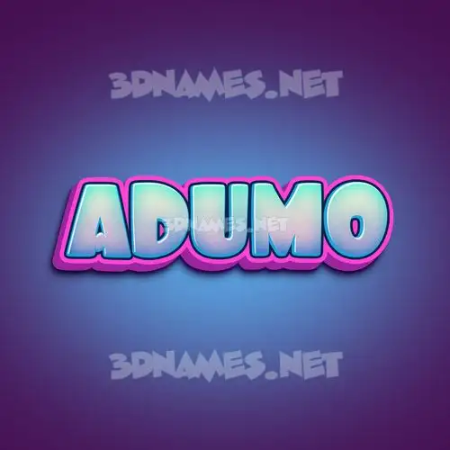 adumo in Phat Purple style - 3D name wallpaper