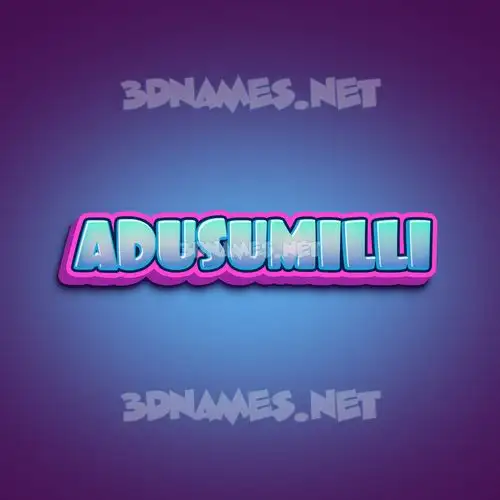adusumilli in Phat Purple style - 3D name wallpaper