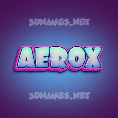 aerox in Phat Purple style - 3D name wallpaper