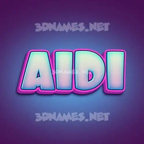 aidi in Phat Purple style - 3D name wallpaper