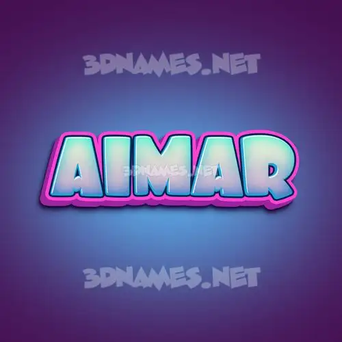 aimar in Phat Purple style - 3D name wallpaper