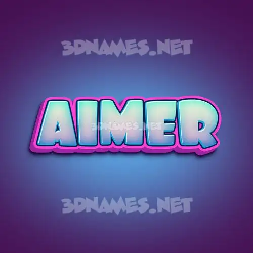 aimer in Phat Purple style - 3D name wallpaper