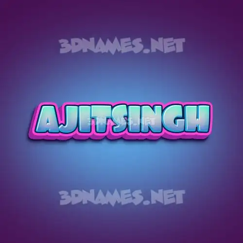 ajitsingh in Phat Purple style - 3D name wallpaper