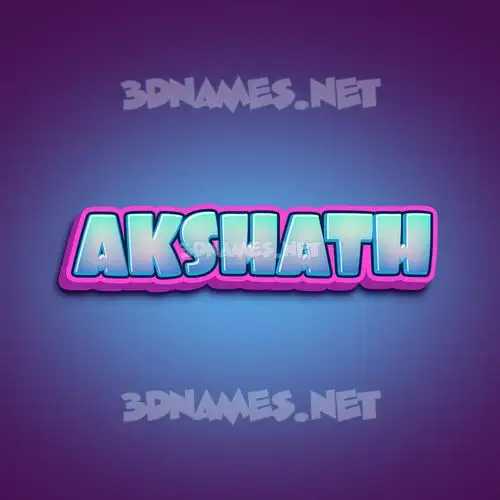 akshath in Phat Purple style - 3D name wallpaper