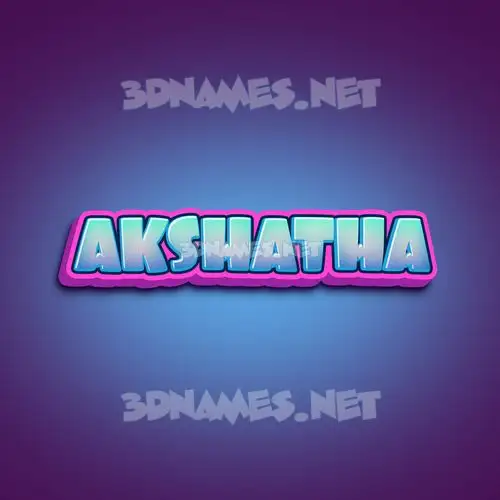 akshatha in Phat Purple style - 3D name wallpaper
