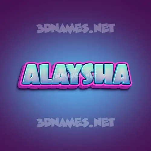 alaysha in Phat Purple style - 3D name wallpaper