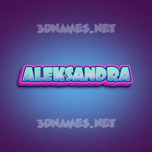aleksandra in Phat Purple style - 3D name wallpaper