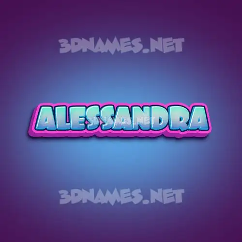 alessandra in Phat Purple style - 3D name wallpaper