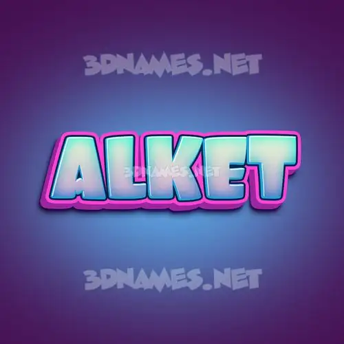 alket in Phat Purple style - 3D name wallpaper