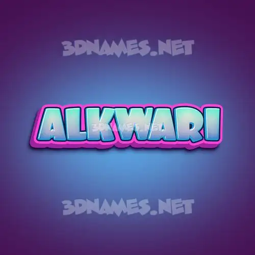 alkwari in Phat Purple style - 3D name wallpaper alkwari in Phat Purple style - 3D name wallpaper