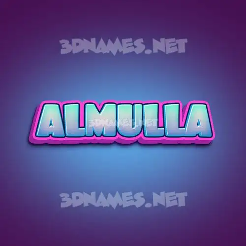 almulla in Phat Purple style - 3D name wallpaper