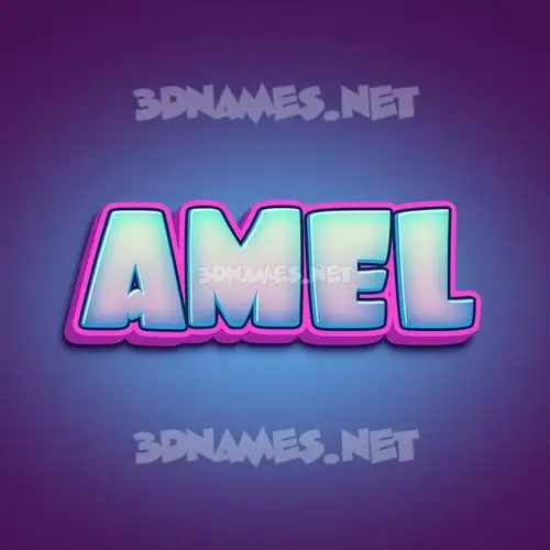 amel in Phat Purple style - 3D name wallpaper
