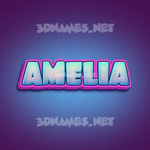 amelia in Phat Purple style - 3D name wallpaper