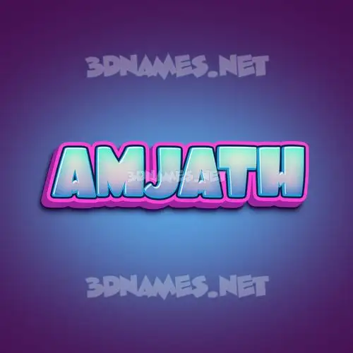 amjath in Phat Purple style - 3D name wallpaper