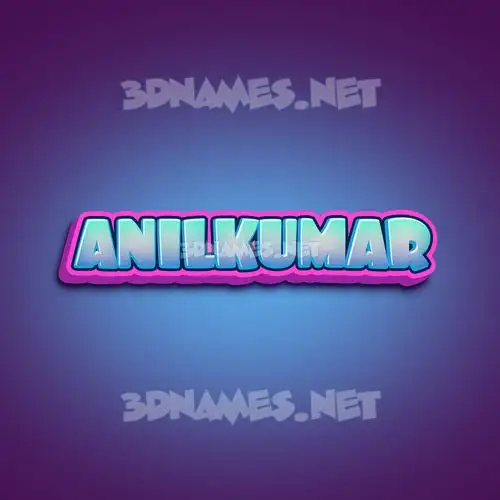 anilkumar in Phat Purple style - 3D name wallpaper