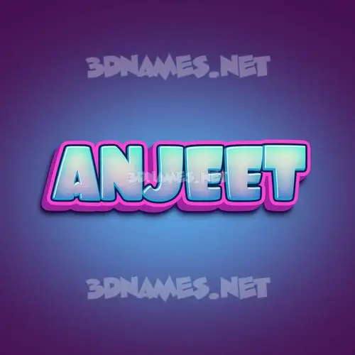 anjeet in Phat Purple style - 3D name wallpaper