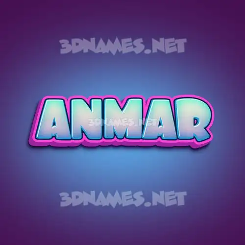 anmar in Phat Purple style - 3D name wallpaper