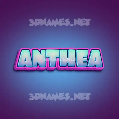 anthea in Phat Purple style - 3D name wallpaper