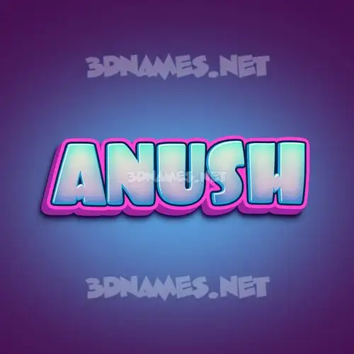 anush in Phat Purple style - 3D name wallpaper