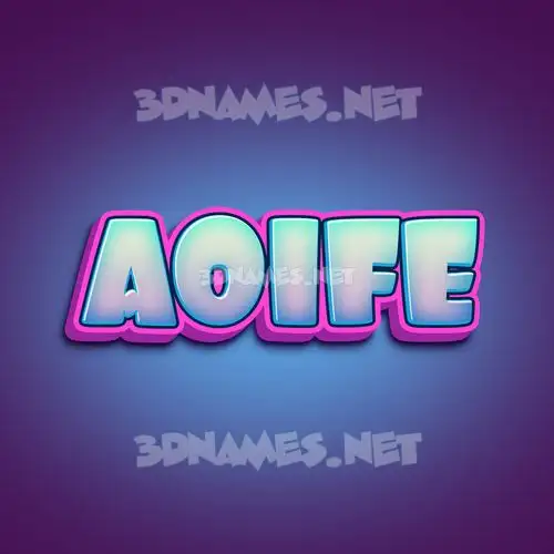aoife in Phat Purple style - 3D name wallpaper