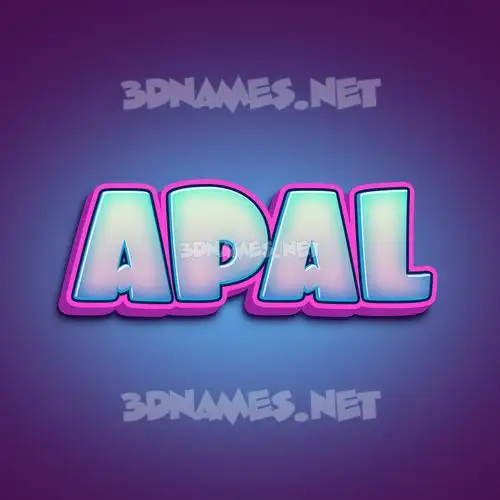 apal in Phat Purple style - 3D name wallpaper