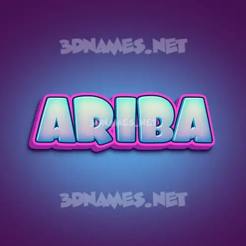 ariba in Phat Purple style - 3D name wallpaper ariba in Phat Purple style - 3D name wallpaper