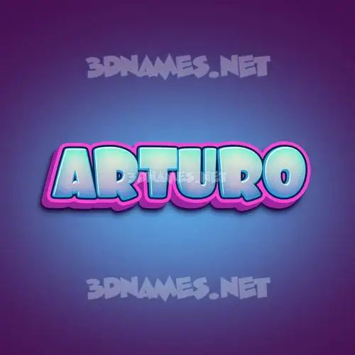 arturo in Phat Purple style - 3D name wallpaper
