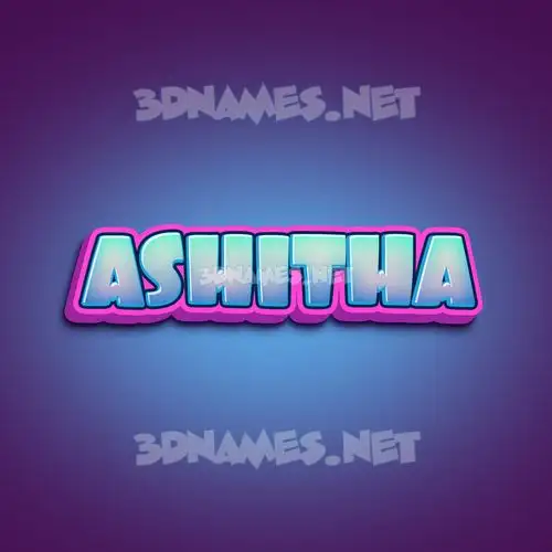 ashitha in Phat Purple style - 3D name wallpaper