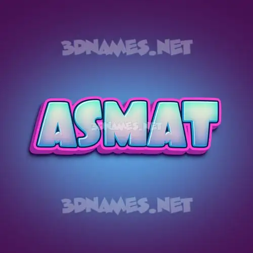 asmat in Phat Purple style - 3D name wallpaper