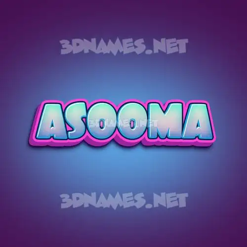 asooma in Phat Purple style - 3D name wallpaper asooma in Phat Purple style - 3D name wallpaper