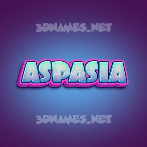aspasia in Phat Purple style - 3D name wallpaper