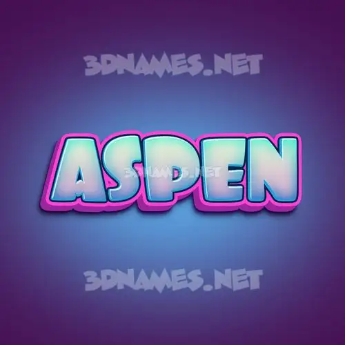 aspen in Phat Purple style - 3D name wallpaper